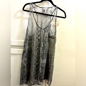 Joie Sheer Snakeskin Top